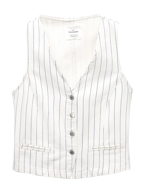 Pull&Bear Jakkesætsvest  navy / hvid