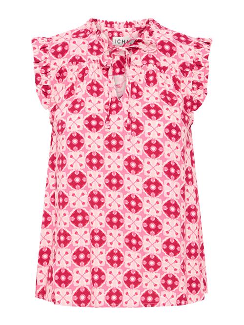 ICHI Bluse 'IHVERA'  lyserød / gammelrosa / mørk pink / hvid