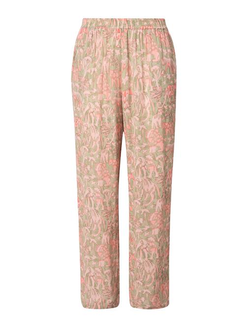 Ulla Popken Bukser  lysegrøn / laks / lyserød