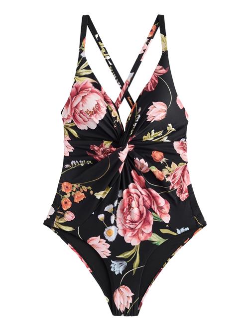 Next Badedragt  oliven / lyserød / sort / hvid