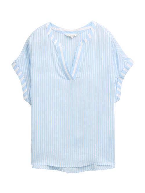 TOM TAILOR Bluse  lyseblå / hvid