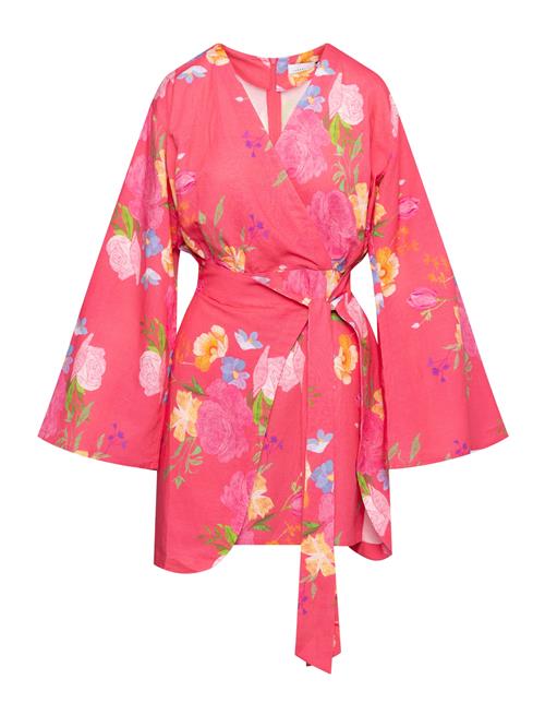 Laurella Kjole  lyseblå / grøn / pink / lyserød