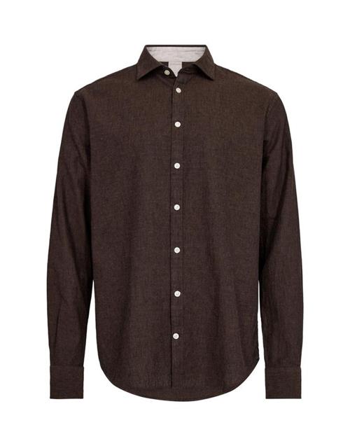 Linen blend shirt l/s modern fit