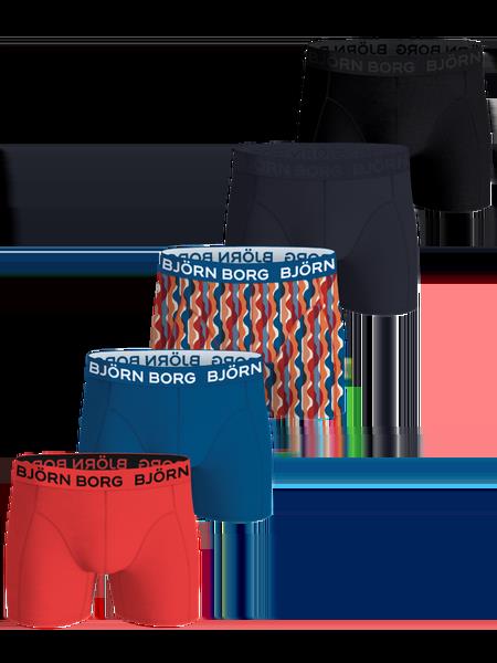Björn Borg Cotton Stretch Boxers 5-pack Sort, XL