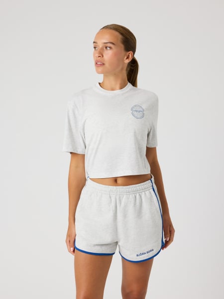 Björn Borg Studio Oversized Cropped T-shirt Grå, XXL
