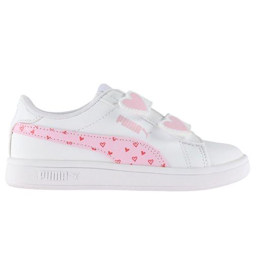 Puma Sko - Smash 3.0 Hearty V PS - White/Pearl Pink