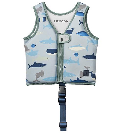 Liewood Svømmevest - 11-15 kg - Dove - Shark/Dove blue