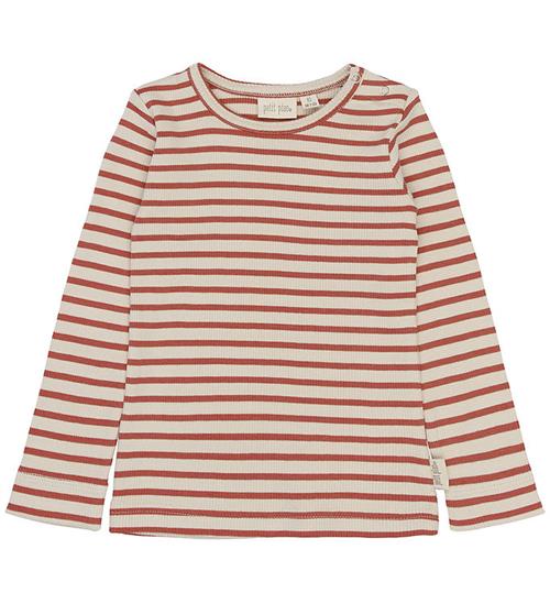 Petit Piao Bluse - Rib/Modal - PPSky - Cinnabar Striped