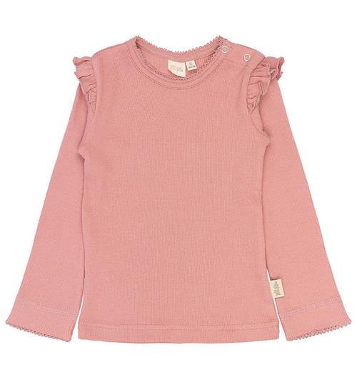 Petit Piao Bluse - Rib/Modal - PPSea - Dusty Rose m. Flæser