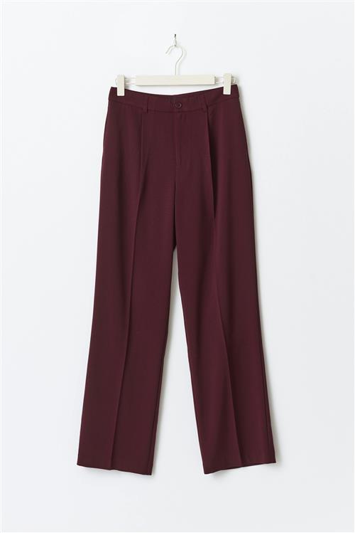Gina Tricot - Tailored wide trousers - vide habitbukser - Rød - 42 - Dame
