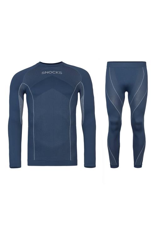 SNOCKS Base Layer  mørkeblå / lysegrå