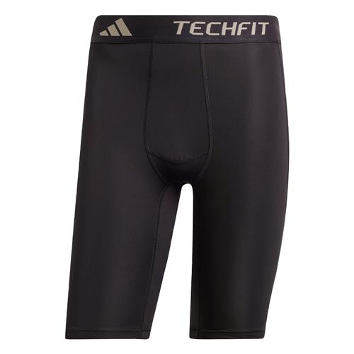 ADIDAS PERFORMANCE Sportsbukser 'TECHFIT Compression Training Short'  greige / sort