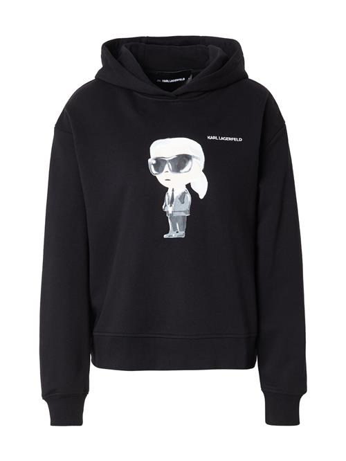 Karl Lagerfeld Sweatshirt 'IKON'  beige / sort / hvid