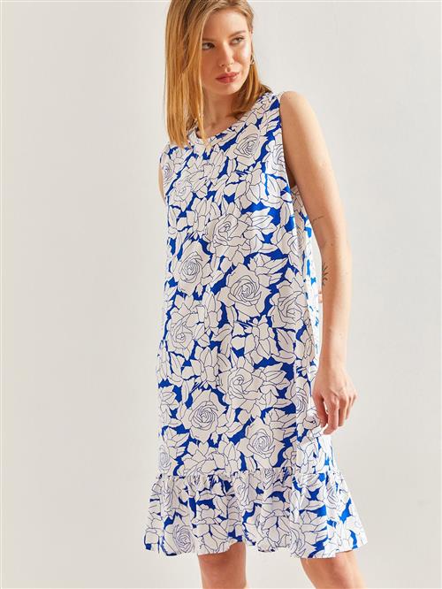 Bianco Lucci Kjole  blå / hvid
