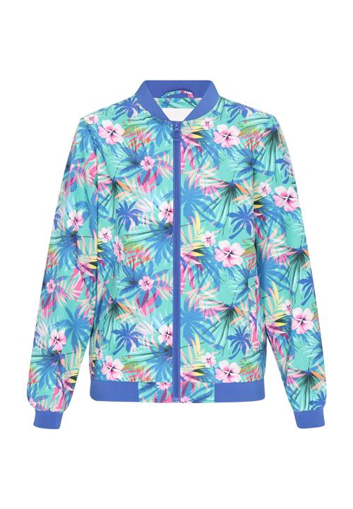 MYMO Overgangsjakke  blå / jade / lyserød / hvid