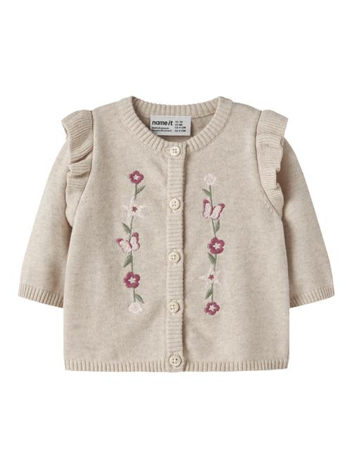 NAME IT Cardigan Flowers Peyote Melange