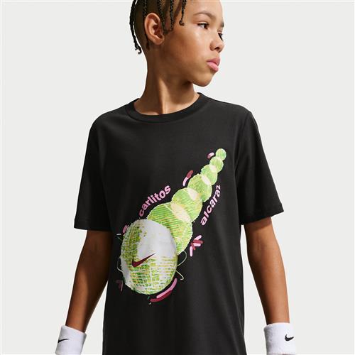 Carlos Alcaraz Nike Tennis kortærmet T-shirt til større børn - sort