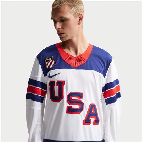Nike "Team USA"-hockeytrøje til mænd - hvid