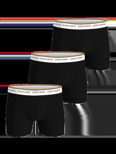 Björn Borg Cotton Stretch Boxers 3-pack Sort, XS