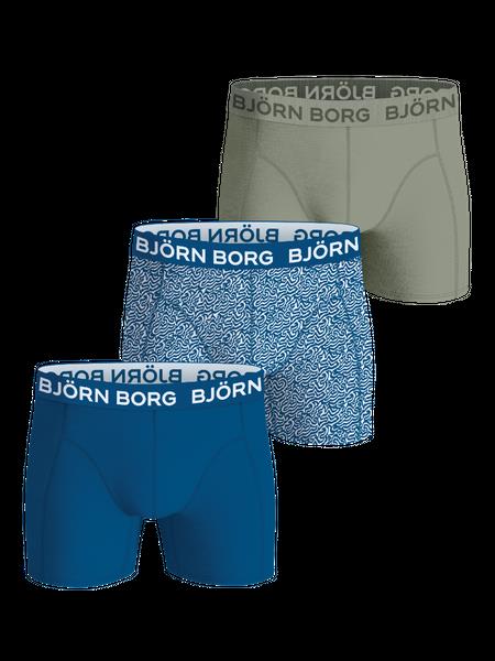 Björn Borg Cotton Stretch Boxers 3-pack Blå, M