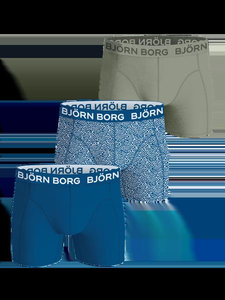 Björn Borg Cotton Stretch Boxers 3-pack Blå, XS