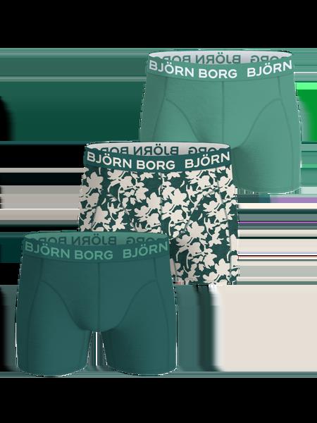 Björn Borg Cotton Stretch Boxers 3-pack Grøn, XS