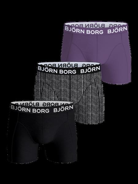 Björn Borg Cotton Stretch Boxers 3-pack Sort, XS
