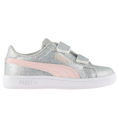 Puma Sko - Smash 3.0 Glitz Glam - Glacial Gray/Frosty Pink