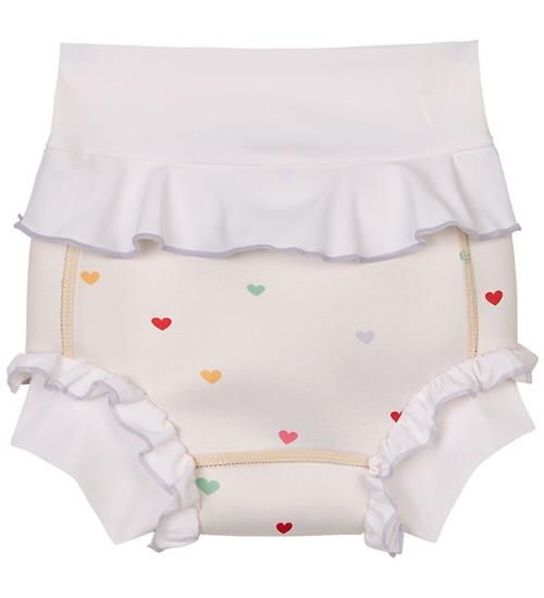 Vanilla Copenhagen Blebadebukser - Neo - White Cream Hearts