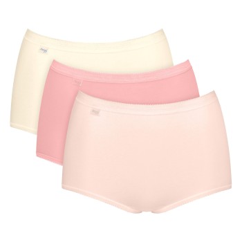 Sloggi Trusser 3P Basic Plus Maxi Colored Rød/Gul bomuld 54 Dame