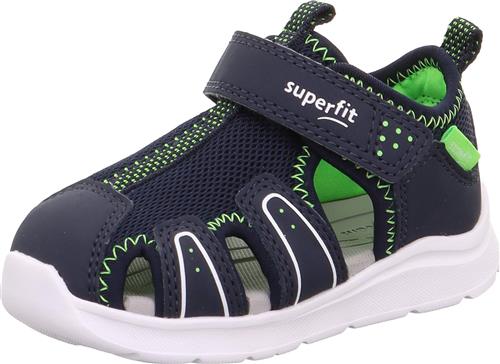 SUPERFIT Åbne sko 'Wave'  koboltblåt / lysegrøn / hvid