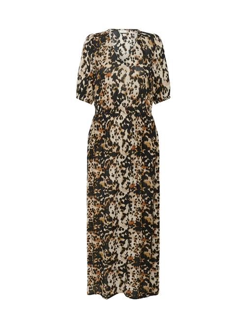 Kaffe Kjole 'KAIsolde Amber'  ecru / cappuccino / mørkebrun