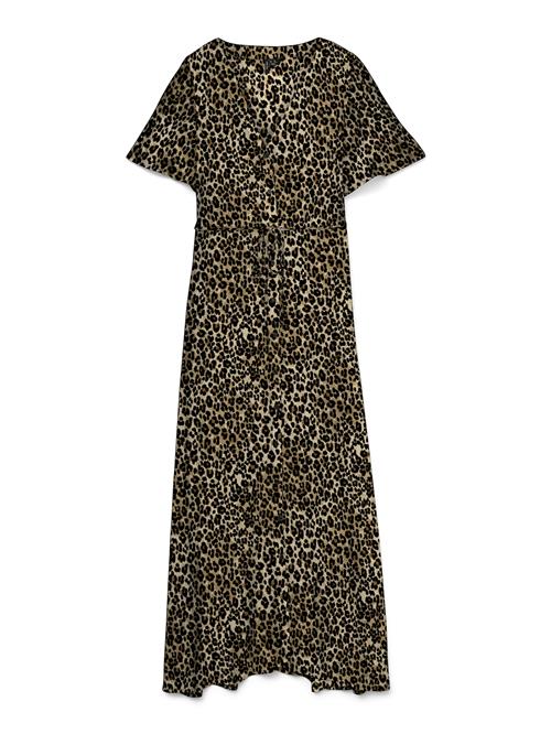 VERO MODA Blusekjole 'VMAlba'  ecru / brun / karamel / sort