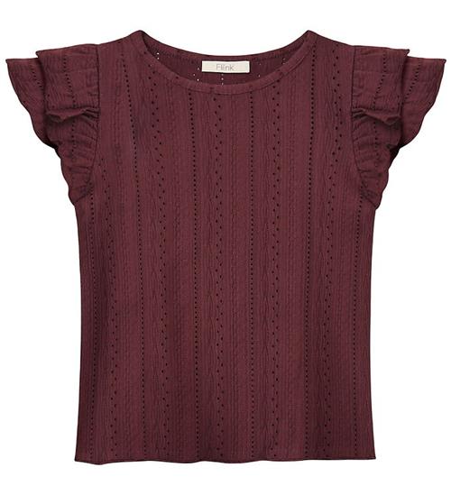 Fliink T-shirt - Hulmønster - Gabby - Burgendy