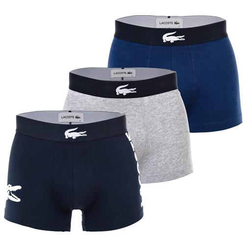 LACOSTE Boksershorts  navy / natblå / grå-meleret / hvid