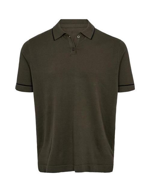 Mens polo knit modern fit
