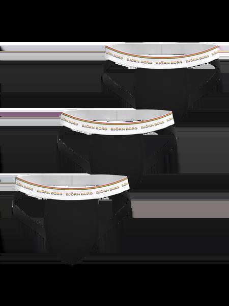 Björn Borg Cotton Stretch Jock Straps 3-pack Sort, XS