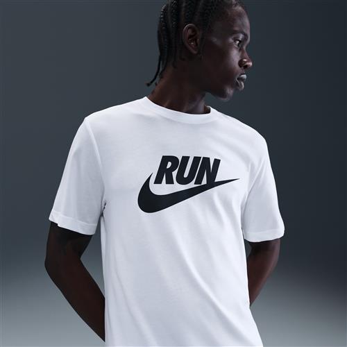 Nike Dri-FIT-løbe-T-shirt til mænd - hvid