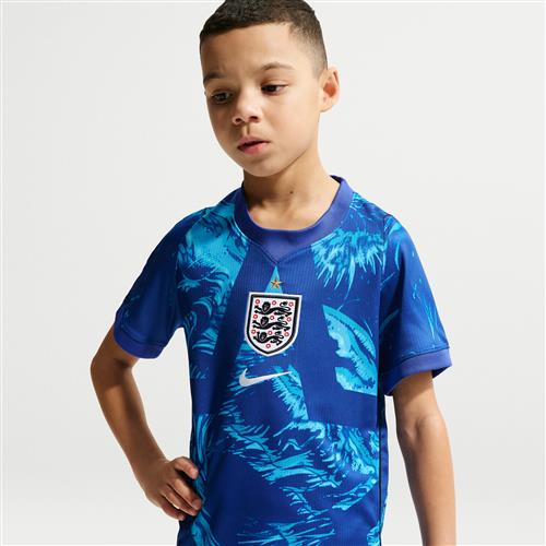 Kortærmet England 2026 Stadium Goalkeeper Nike Dri-FIT Replica-fodboldtrøje til større børn - blå