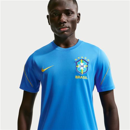 Kortærmet Brazil Strike Nike Dri-FIT-fodboldtrøje til mænd - blå