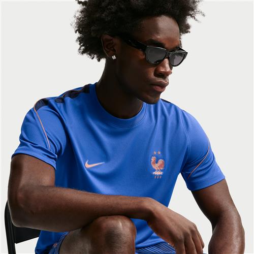 Kortærmet FFF Strike Nike Dri-FIT-fodboldtrøje til mænd - blå