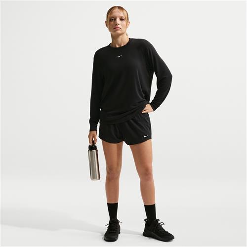 Nike One Dri-FIT-shorts med indershorts (7,5 cm) og mellemhøj talje til kvinder - sort
