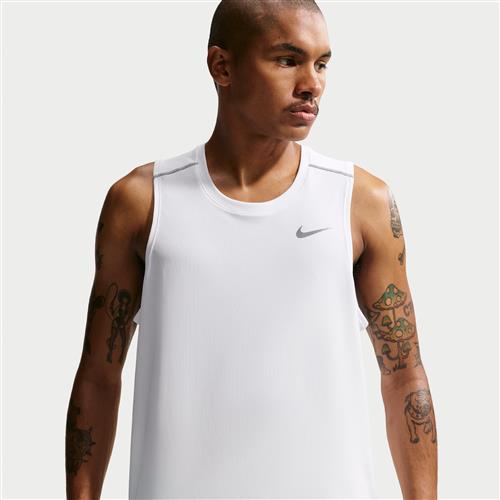Nike Miler Dri-FIT-løbetanktop til mænd - hvid