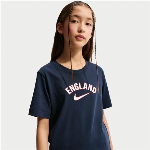 England Nike Football-T-shirt til større børn - blå