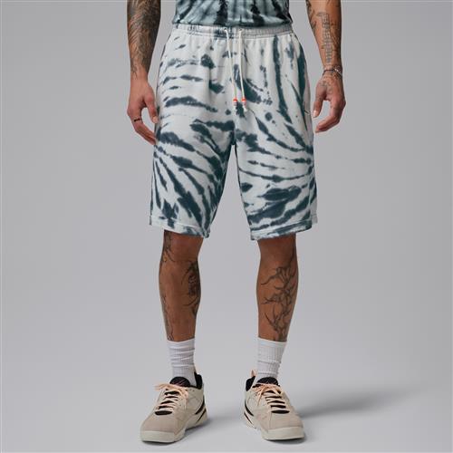 Jordan Brooklyn Fleece tie-dye-festival-shorts til mænd - hvid