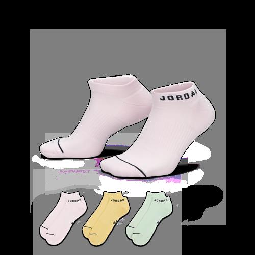 Jordan Everyday No-Show-strømper (3 par) - multifarvet