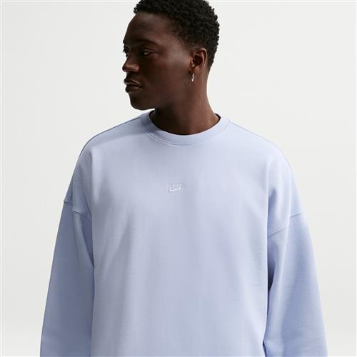 Nike Club oversized sweatshirt i french terry med rund hals til mænd - blå