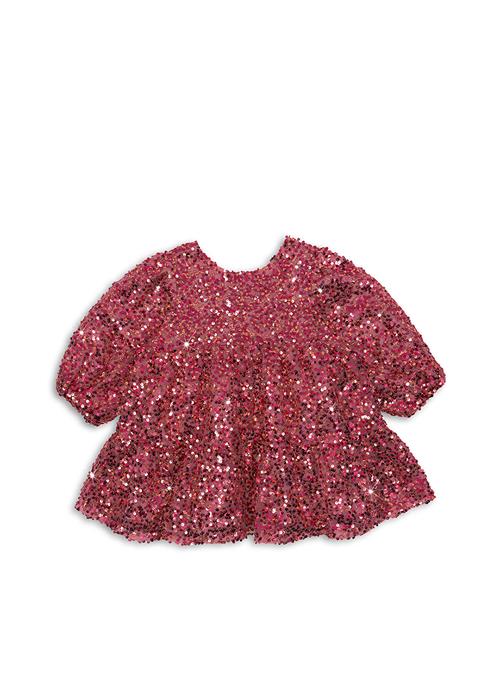 Konges Sløjd Lila Kjole Med Pailletter Og Sløjfe Sparkling Sangria  Sparkling Sangria 5-6 Y  Rød  5-6 år  kvinde