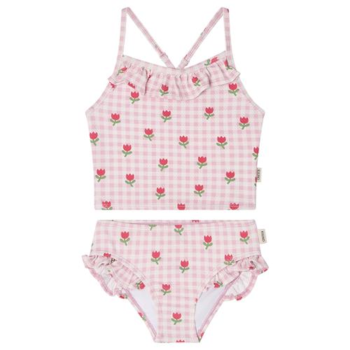 Kuling Fiji UV-tankini Pink Gingham Tulips  Pink Gingham Tulips 98/104 cm  Lyserød  98/104 cm  unisex