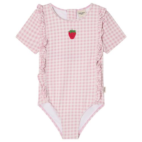 Kuling Symi UV-badedragt Pink Gingham  Pink Gingham 122/128 cm  Lyserød  122/128 cm  unisex